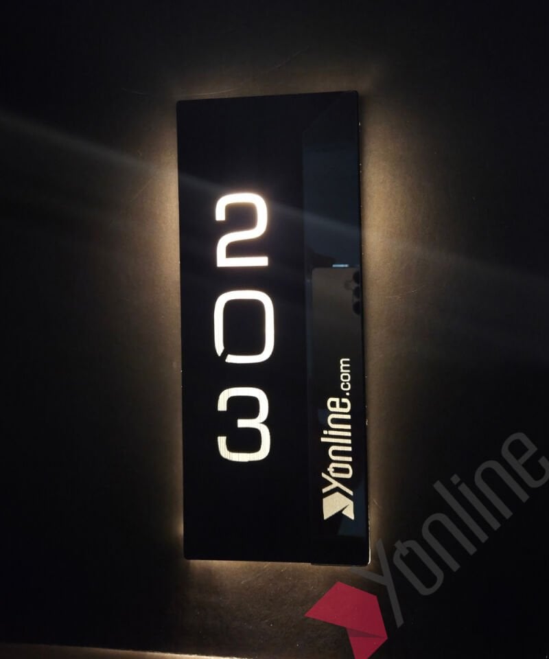 Diamond Onix Series Işıklı Otel Kapı Numarası