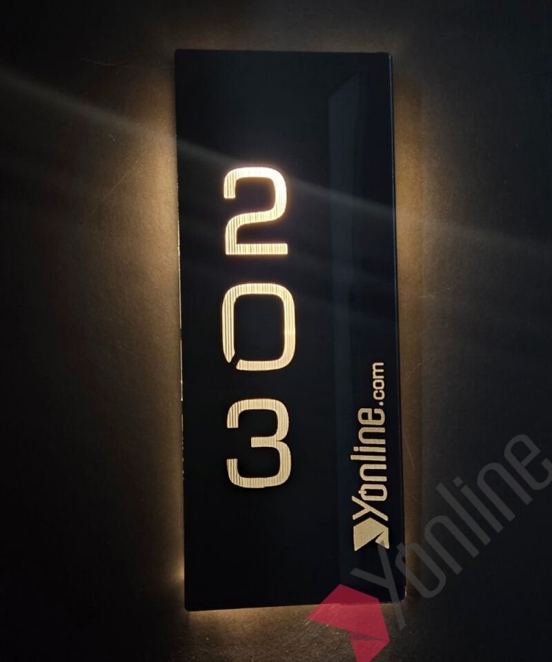 Diamond Onix Series Işıklı Otel Kapı Numarası