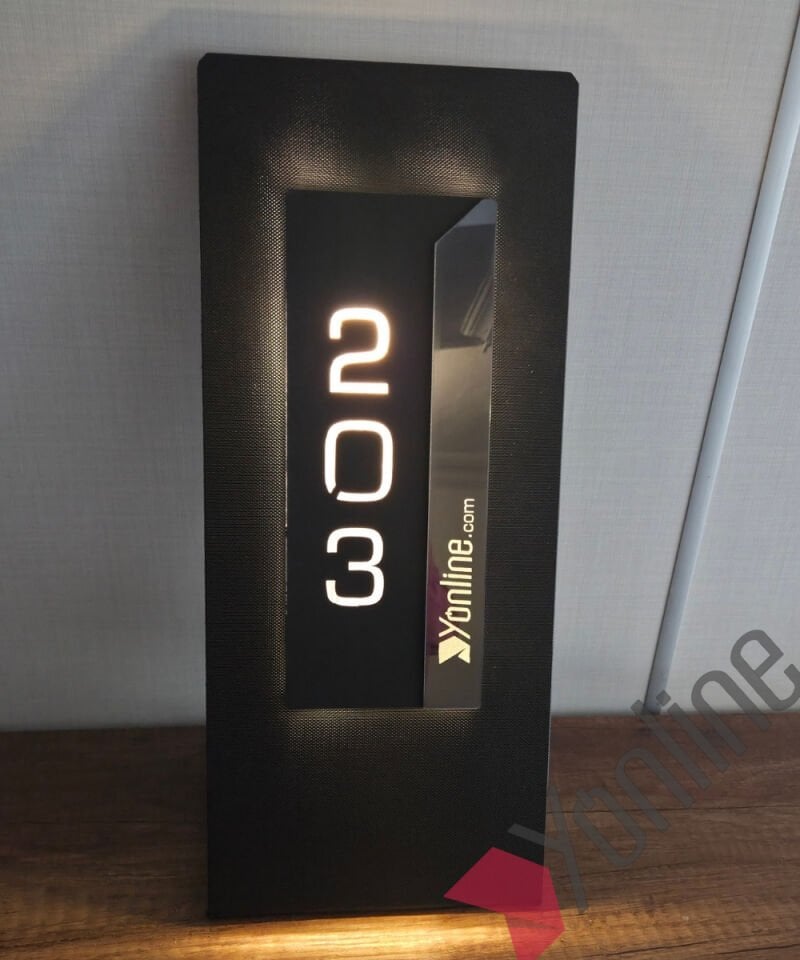 Diamond Onix Series Işıklı Otel Kapı Numarası