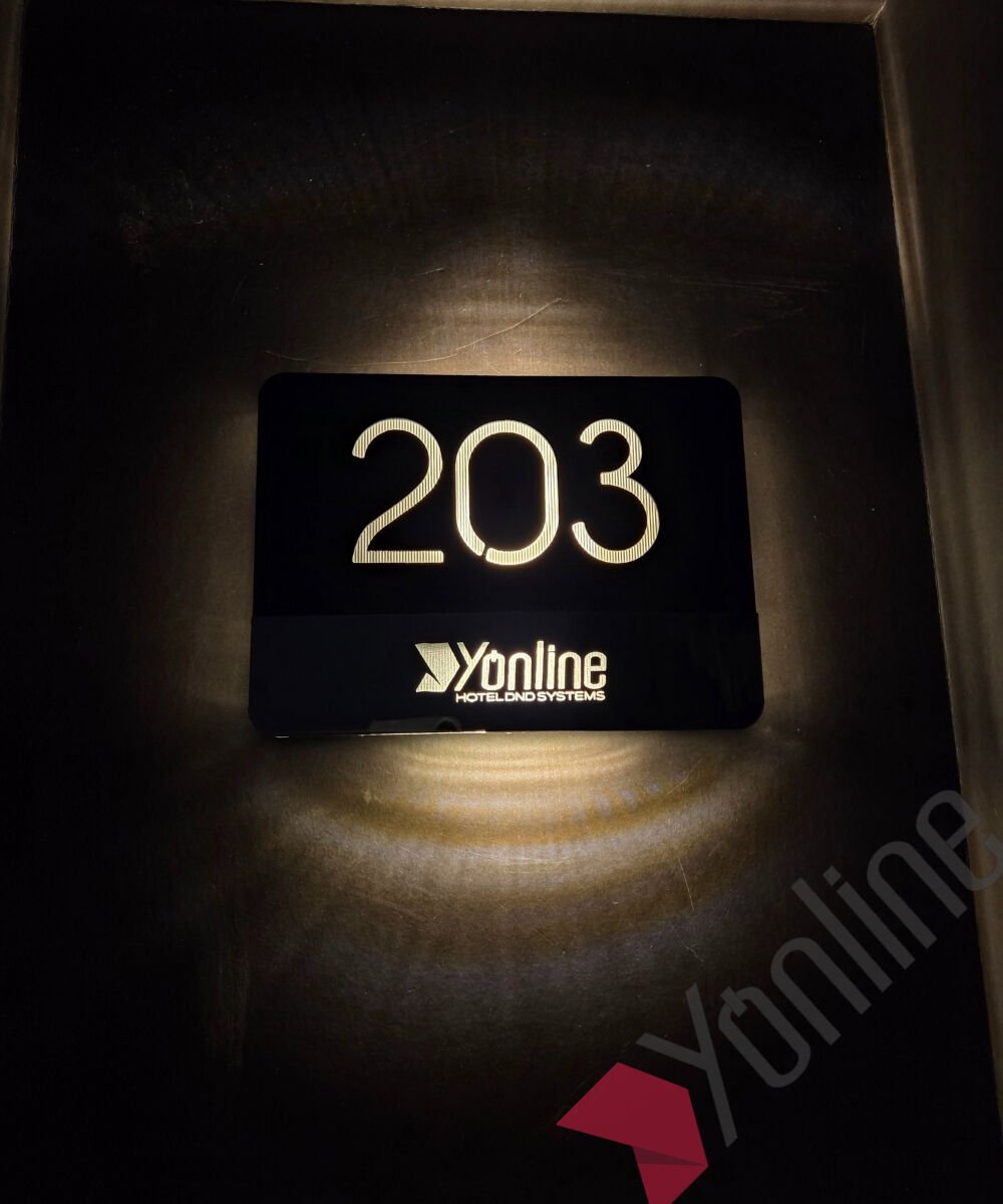 Diamond Mirror Series Işıklı Otel Kapı Numarası