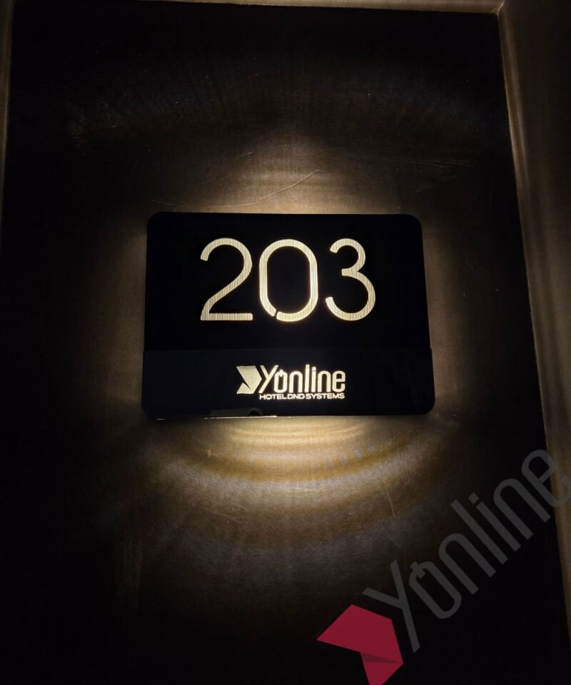 Diamond Mirror Series Işıklı Otel Kapı Numarası