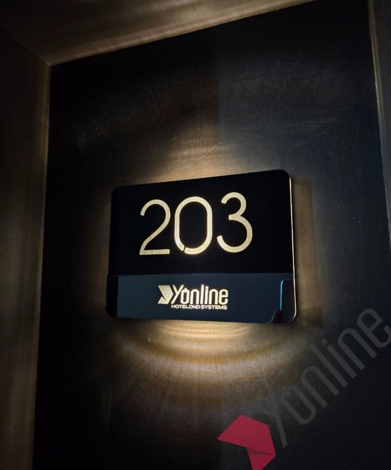 Diamond Mirror Series Işıklı Otel Kapı Numarası