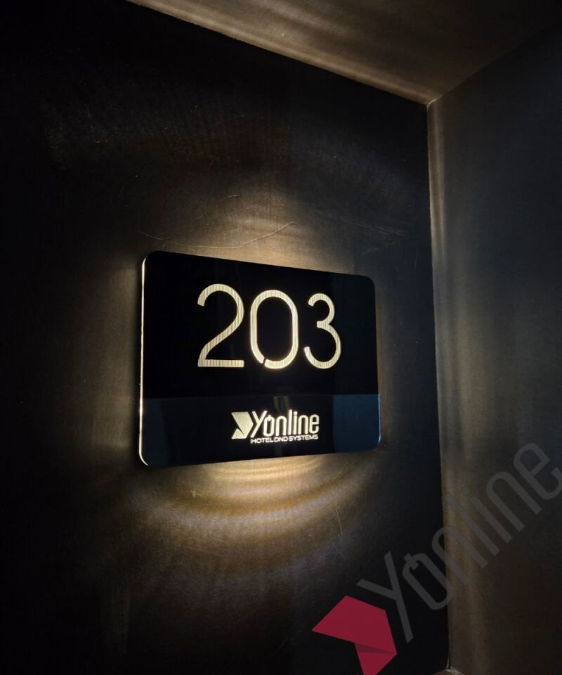 Diamond Mirror Series Işıklı Otel Kapı Numarası