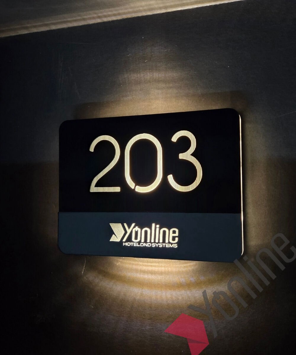 Diamond Mirror Series Işıklı Otel Kapı Numarası