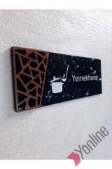 Wooden Serisi Yemekhane Kapı İsimliği