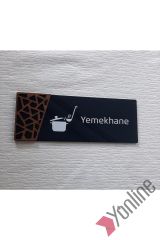 Wooden Serisi Yemekhane Kapı İsimliği