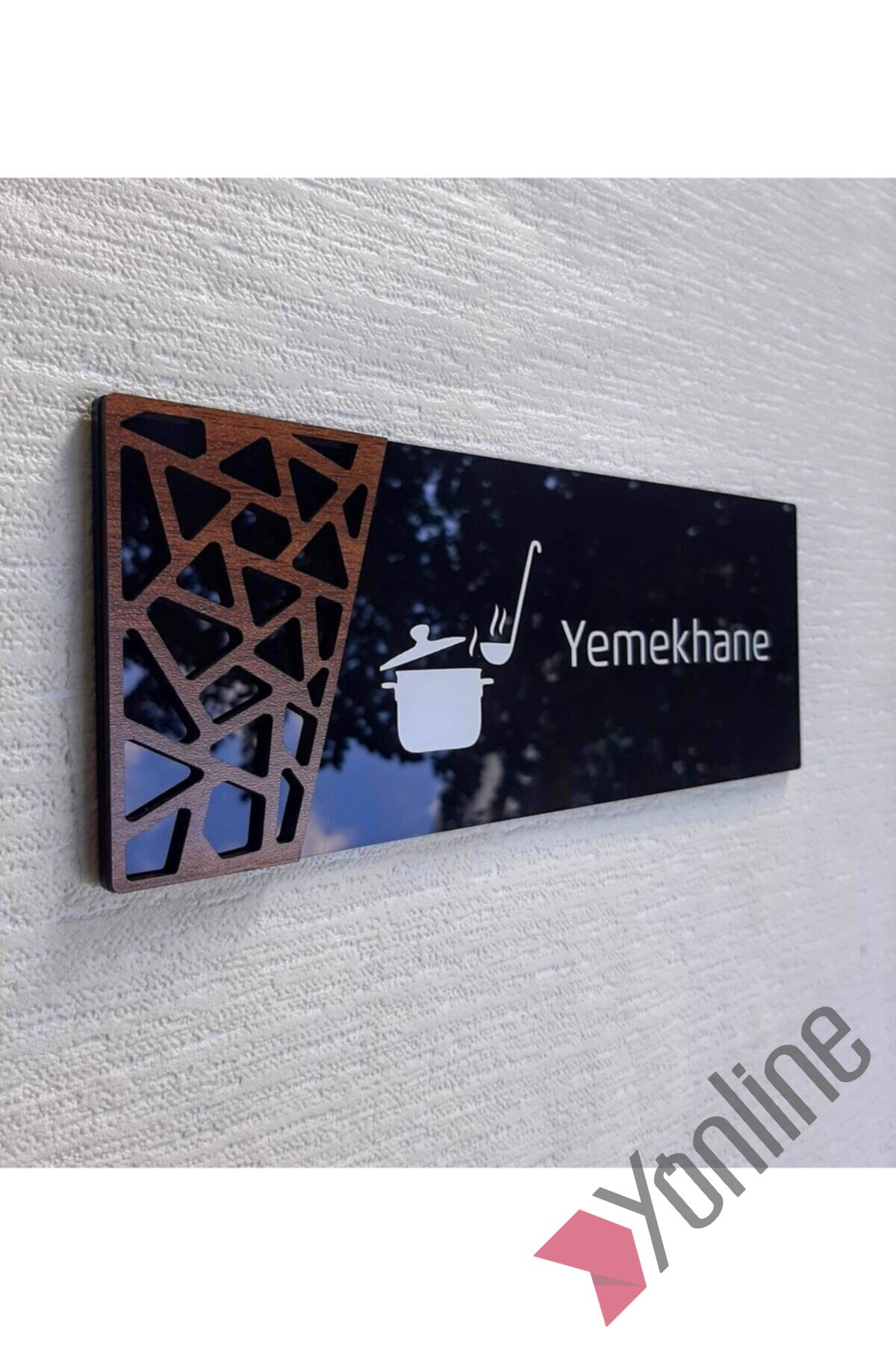 Wooden Serisi Yemekhane Kapı İsimliği