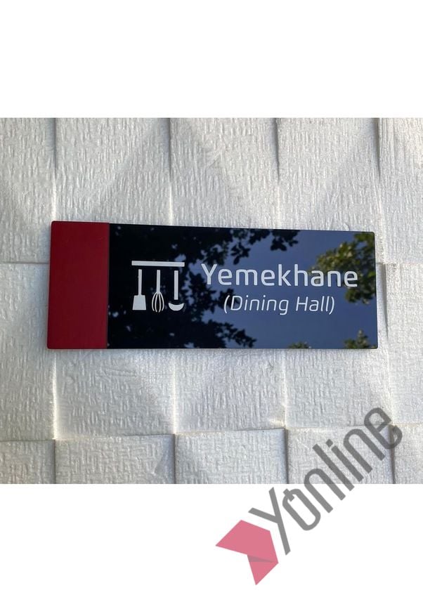 Red Serisi Yemekhane Kapı İsimliği