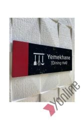 Red Serisi Yemekhane Kapı İsimliği