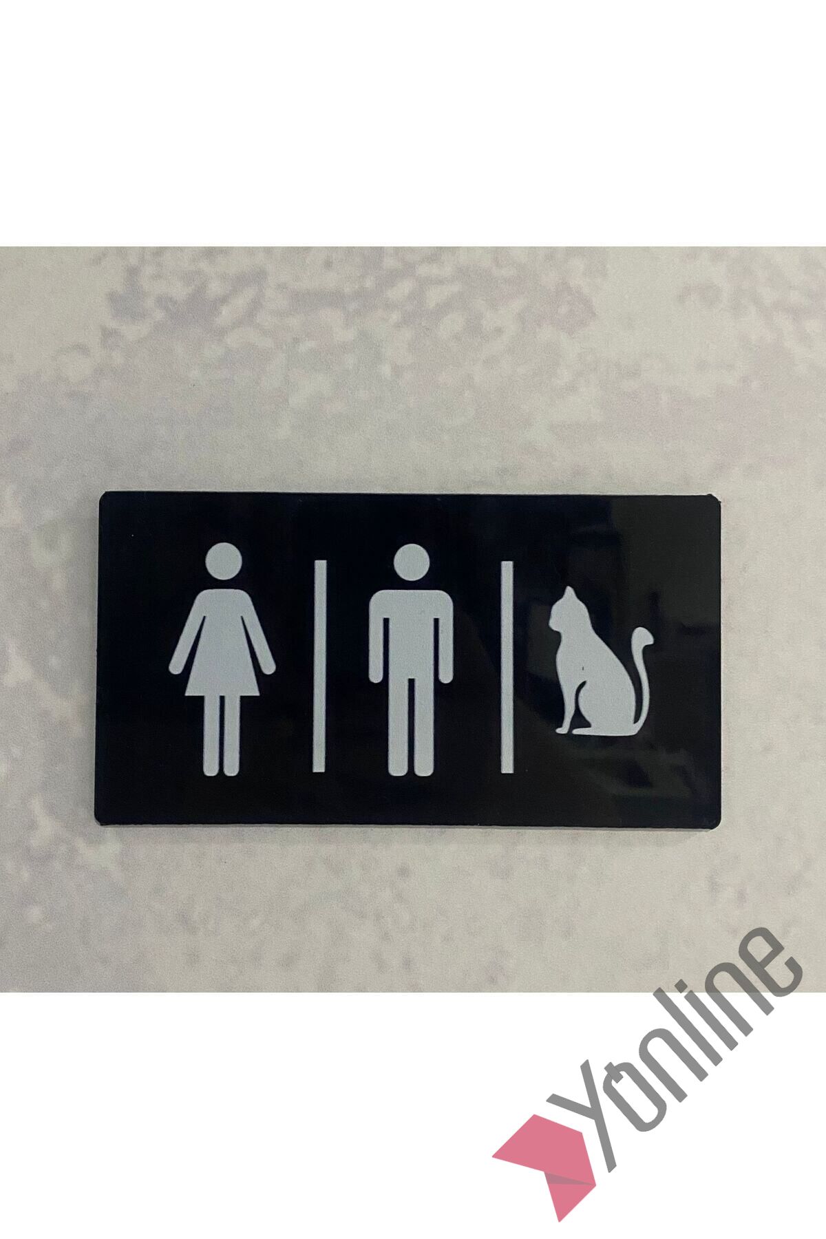 Aynalı Kadın - Erkek - Evcil Hayvan WC Levhası