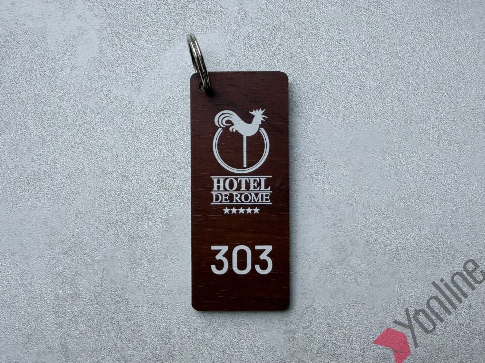 Ceviz Logolu Otel Anahtarlığı