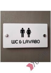 WC & Lavabo Parlak Beyaz WC Levhası