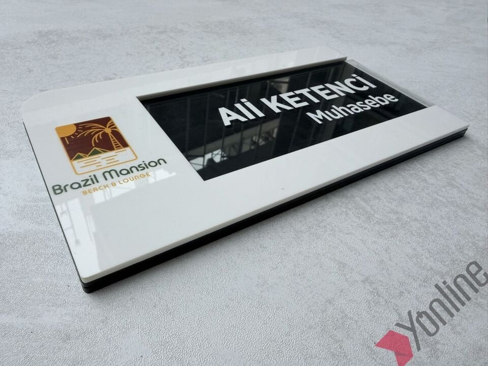 Değiştirilebilir Logolu Kapı İsimliği