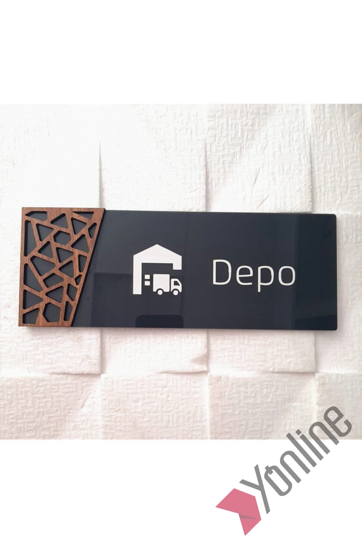 Wooden Serisi Depo Kapı İsimliği