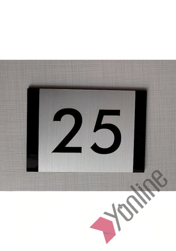 Minimal Gümüş Kapı Numarası