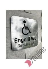 Fırçalı Gümüş WC Levhası