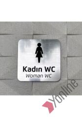 Fırçalı Gümüş WC Levhası