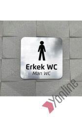 Fırçalı Gümüş WC Levhası