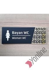 Altın Kabartmalı Antrasit WC Levhası