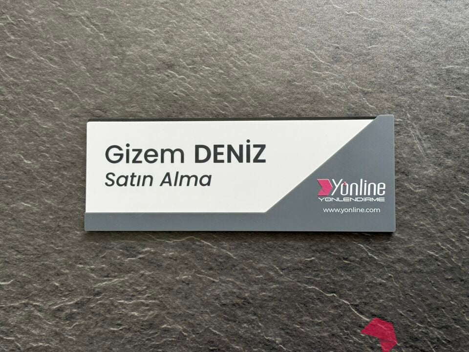 Değiştirilebilir Logolu Kurumsal Kapı İsimliği