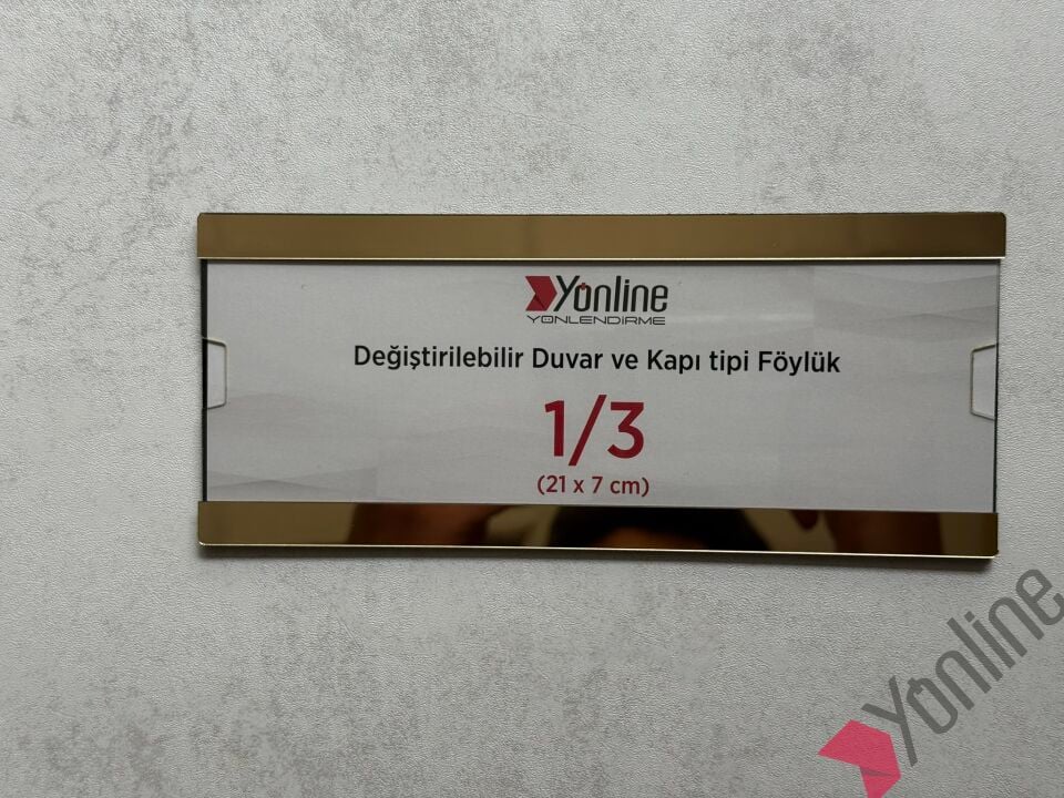 Kolay Değiştirilebilir A4 1/3 Föylük - Altın Aynalı