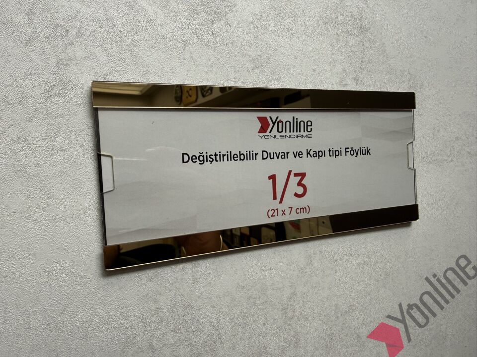 Kolay Değiştirilebilir A4 1/3 Föylük - Altın Aynalı