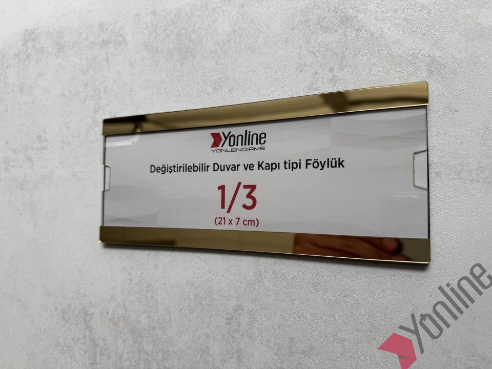 Kolay Değiştirilebilir A4 1/3 Föylük - Altın Aynalı