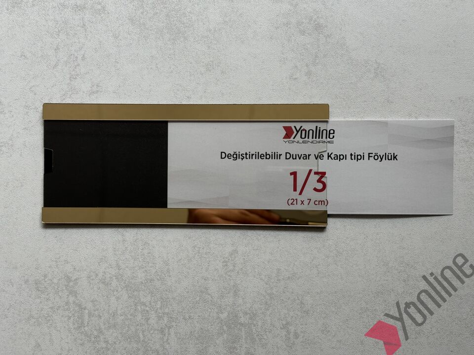Kolay Değiştirilebilir A4 1/3 Föylük - Altın Aynalı