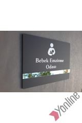 Soft Seri Bebek Emzirme Odası Kapı İsimliği