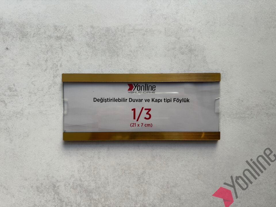 Kolay Değiştirilebilir A4 1/3 Föylük - Altın Fırçalı