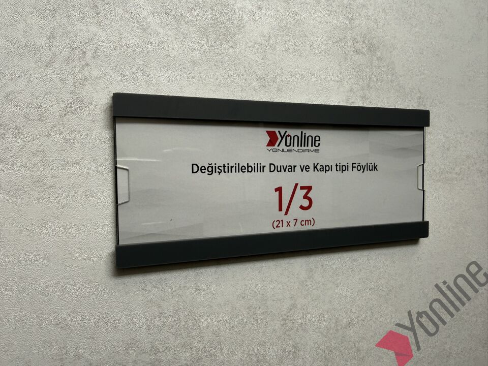 Kolay Değiştirilebilir A4 1/3 Föylük - Antrasit