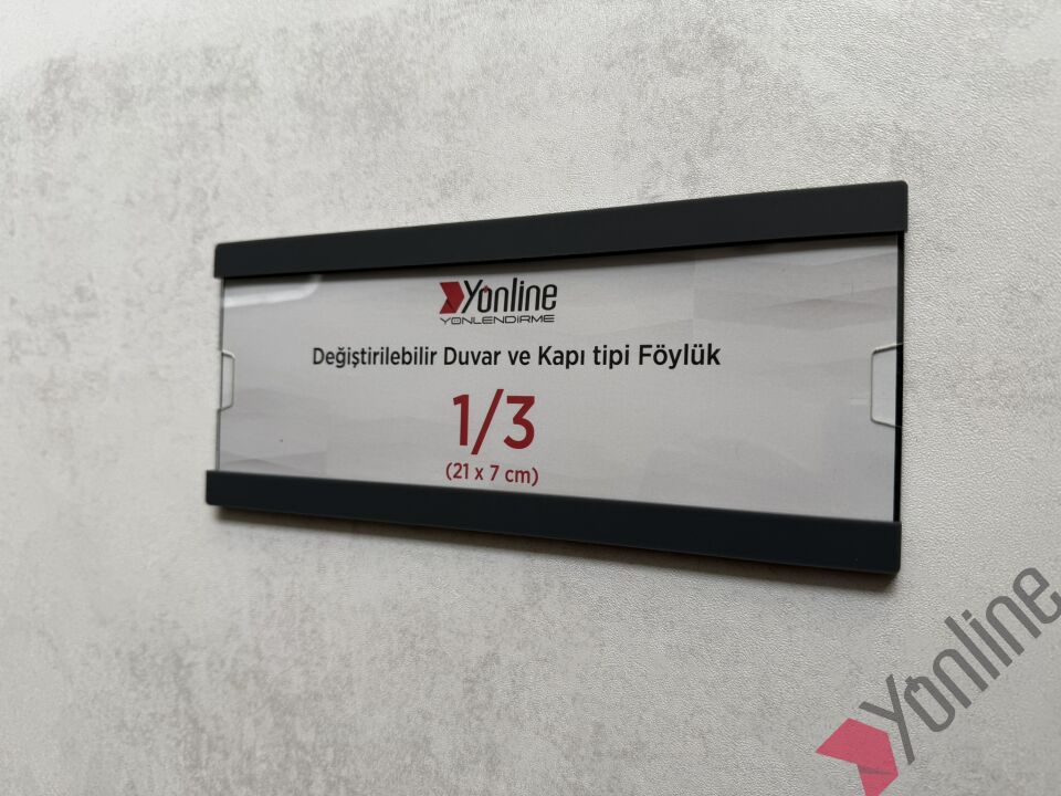 Kolay Değiştirilebilir A4 1/3 Föylük - Antrasit