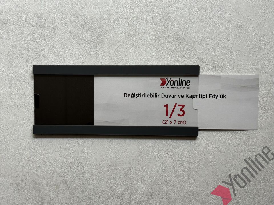Kolay Değiştirilebilir A4 1/3 Föylük - Antrasit