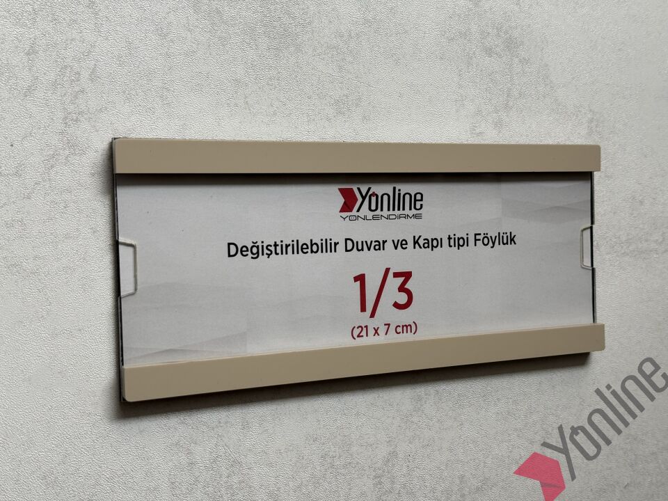 Kolay Değiştirilebilir A4 1/3 Föylük - Bej