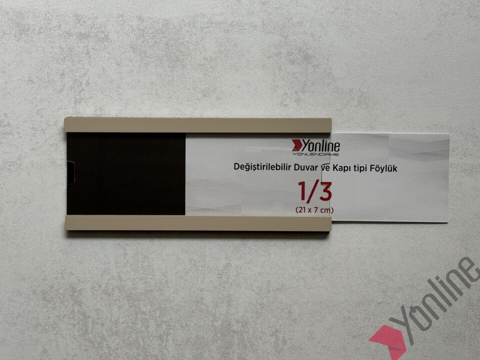Kolay Değiştirilebilir A4 1/3 Föylük - Bej