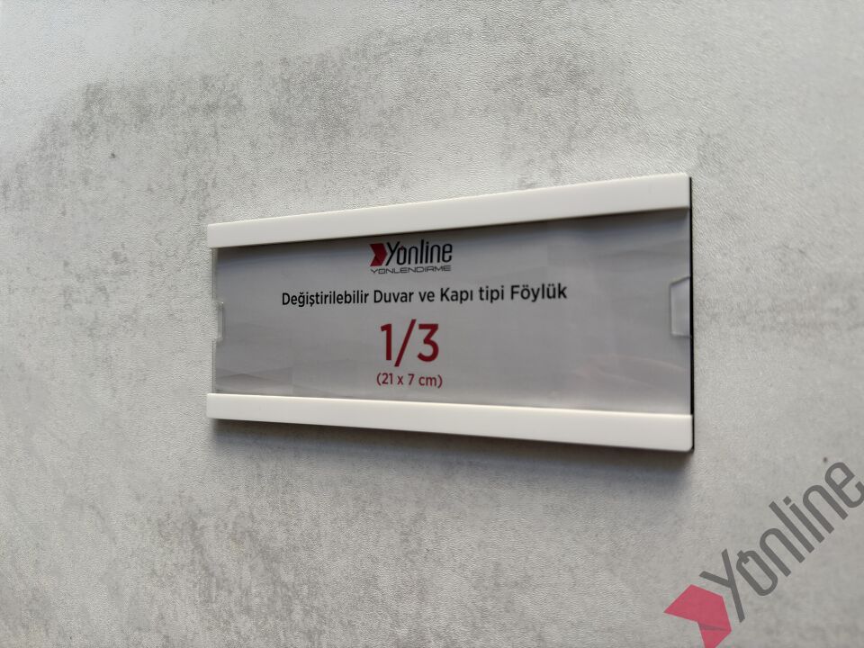 Kolay Değiştirilebilir A4 1/3 Föylük - Beyaz
