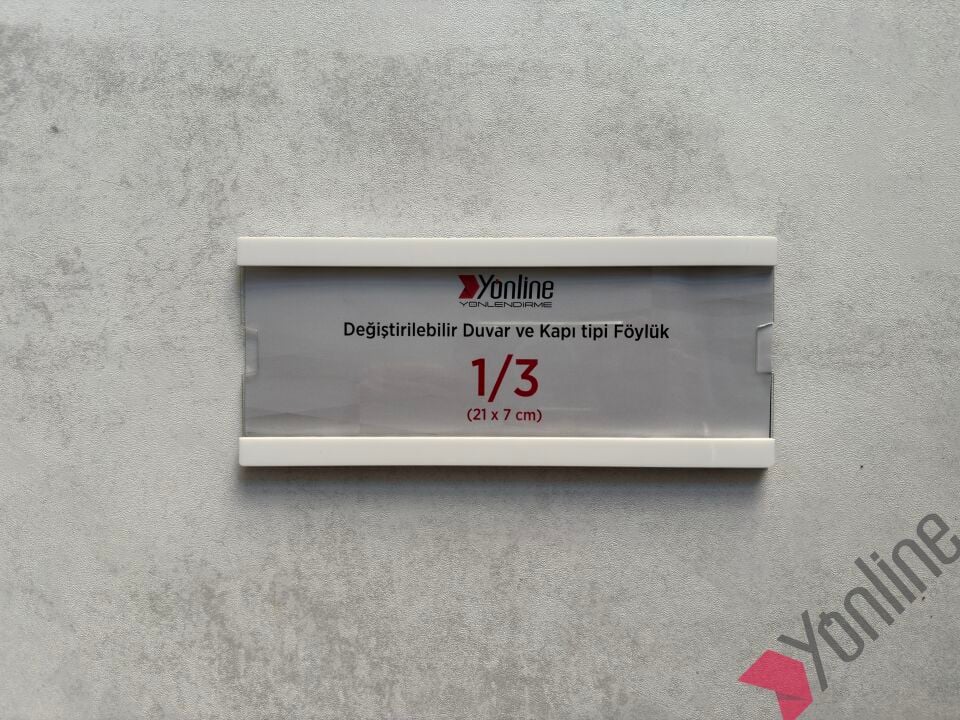Kolay Değiştirilebilir A4 1/3 Föylük - Beyaz