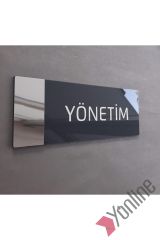 Aynalı Klasik Seri Yönetim Kapı İsimliği