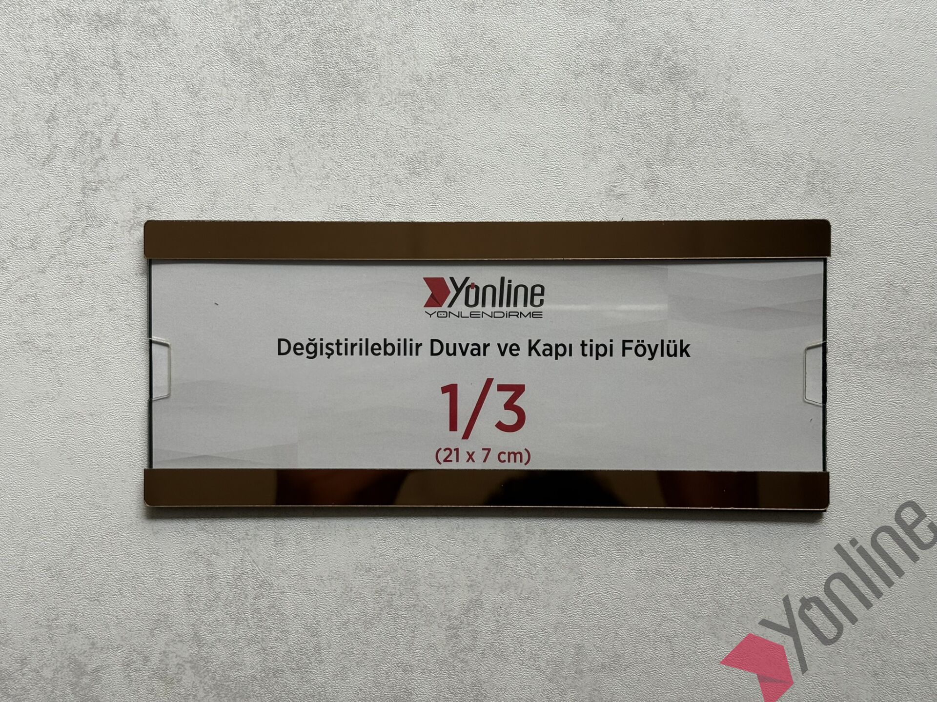 Kolay Değiştirilebilir A4 1/3 Föylük - Bronz Aynalı