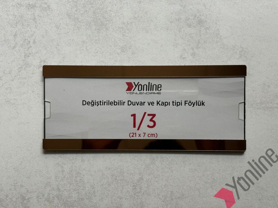Kolay Değiştirilebilir A4 1/3 Föylük - Bronz Aynalı