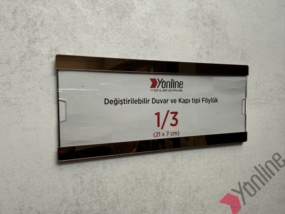 Kolay Değiştirilebilir A4 1/3 Föylük - Bronz Aynalı