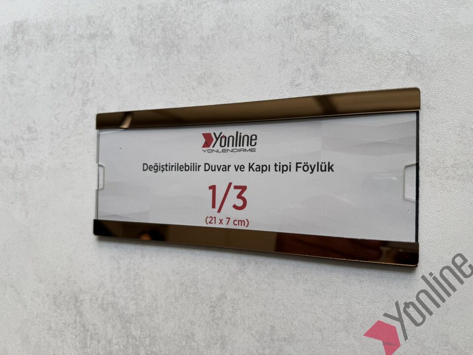 Kolay Değiştirilebilir A4 1/3 Föylük - Bronz Aynalı