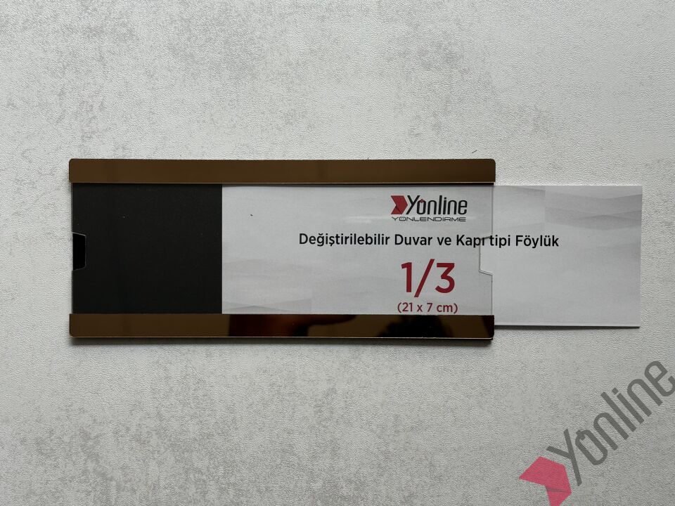 Kolay Değiştirilebilir A4 1/3 Föylük - Bronz Aynalı