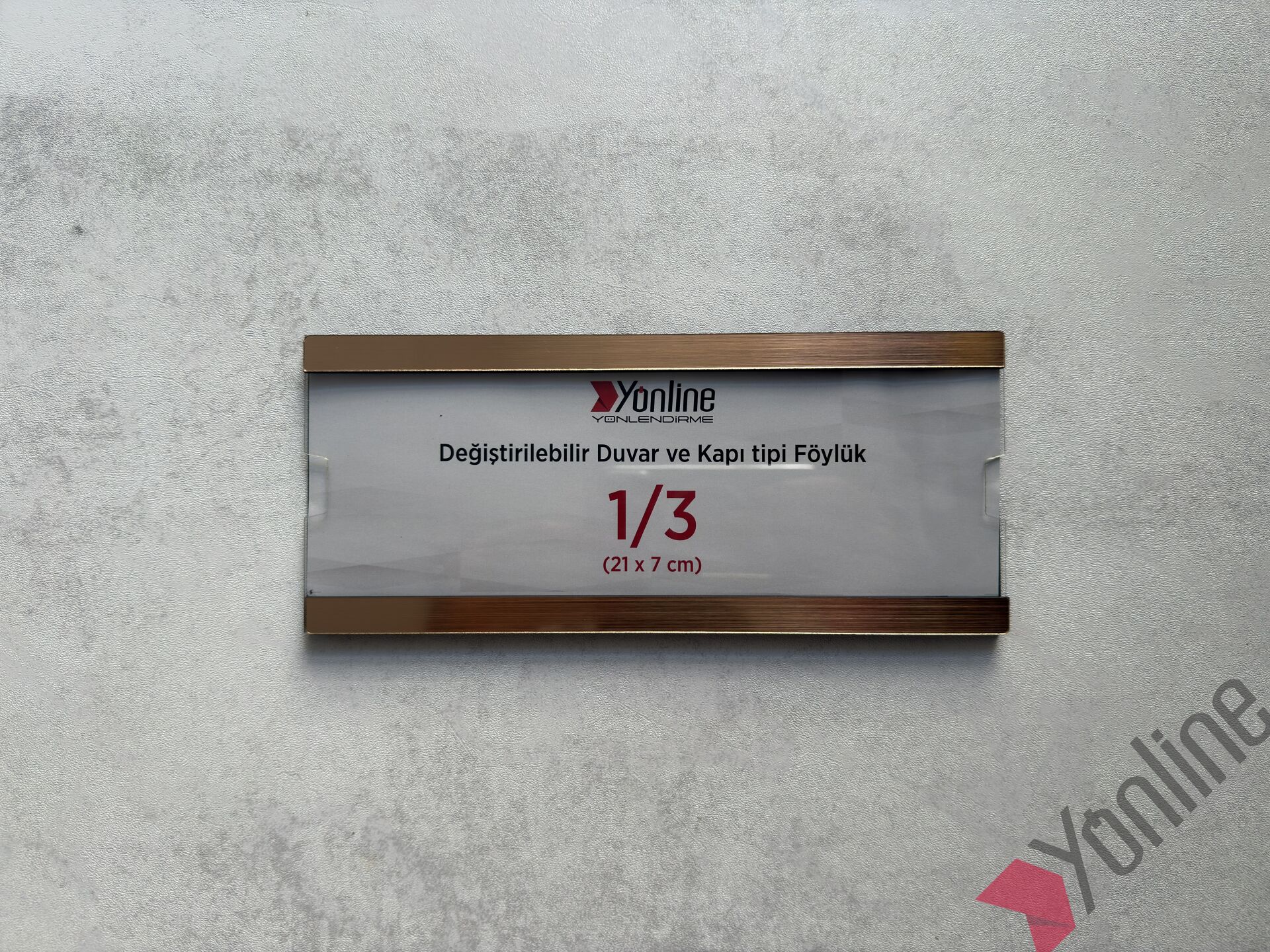 Kolay Değiştirilebilir A4 1/3 Föylük - Bronz Fırçalı