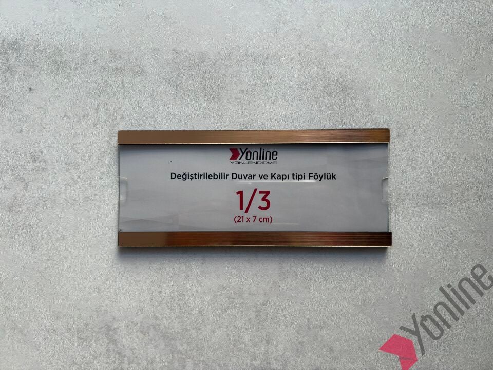 Kolay Değiştirilebilir A4 1/3 Föylük - Bronz Fırçalı