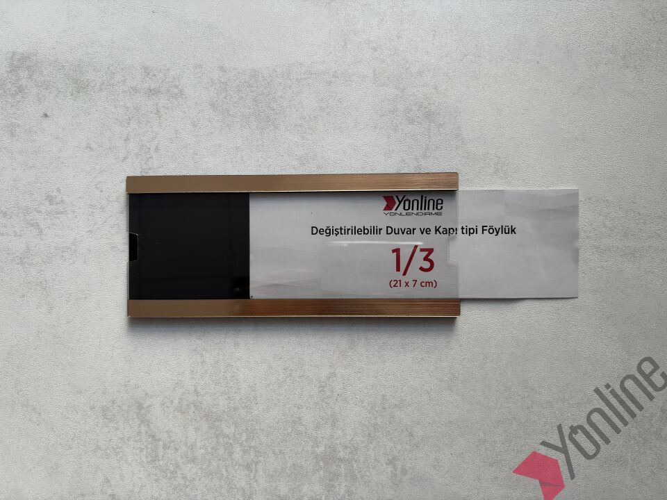 Kolay Değiştirilebilir A4 1/3 Föylük - Bronz Fırçalı