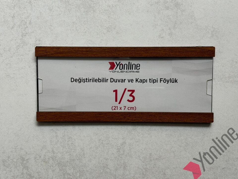 Kolay Değiştirilebilir A4 1/3 Föylük - Ceviz