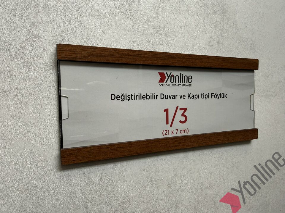 Kolay Değiştirilebilir A4 1/3 Föylük - Ceviz