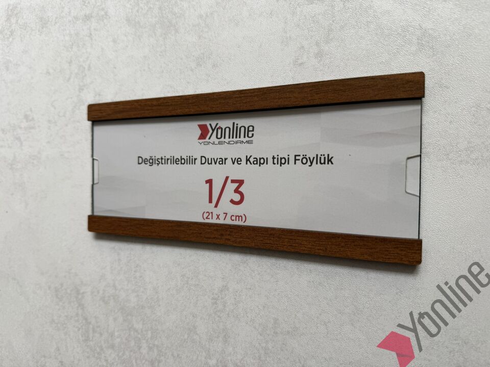 Kolay Değiştirilebilir A4 1/3 Föylük - Ceviz