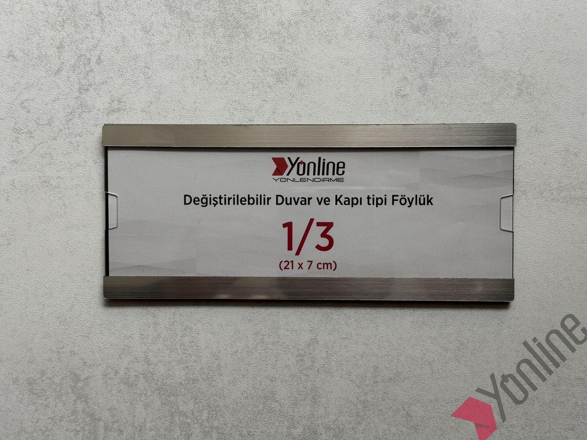 Kolay Değiştirilebilir A4 1/3 Föylük - Fırçalı Gümüş